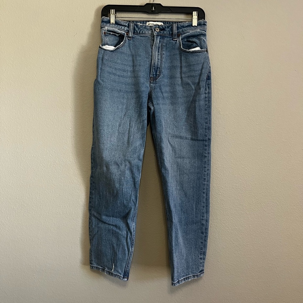 Abercrombie‎ and Fitch the Mom High Rise Curve Love size 27 short straight leg
